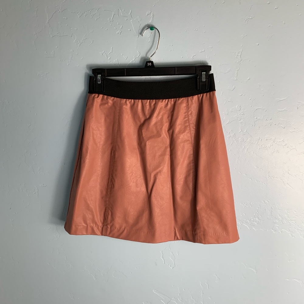 Forever 21 Blush Pink Faux Leather Skirt